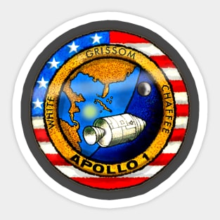 apollo 1 mission "patch" art work Sticker